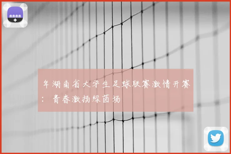 年湖南省大学生足球联赛激情开赛:青春激扬绿茵场